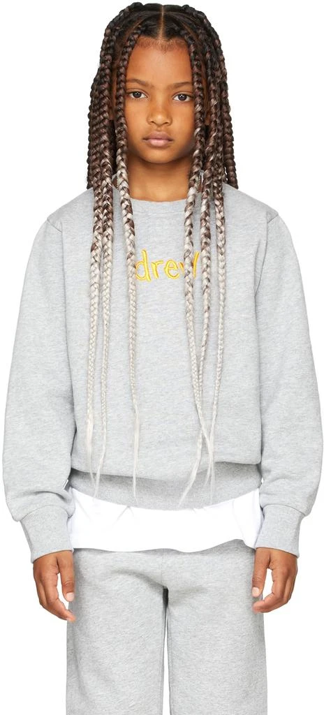 商品Drew House|SSENSE Exclusive Kids Gray Scribble Sweatshirt,价格¥985,第1张图片