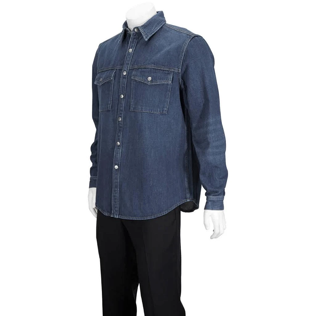 商品Burberry|Burberry Double Pocket Casual Denim Shirt In Blue, Size Small,价格¥788,第2张图片详细描述