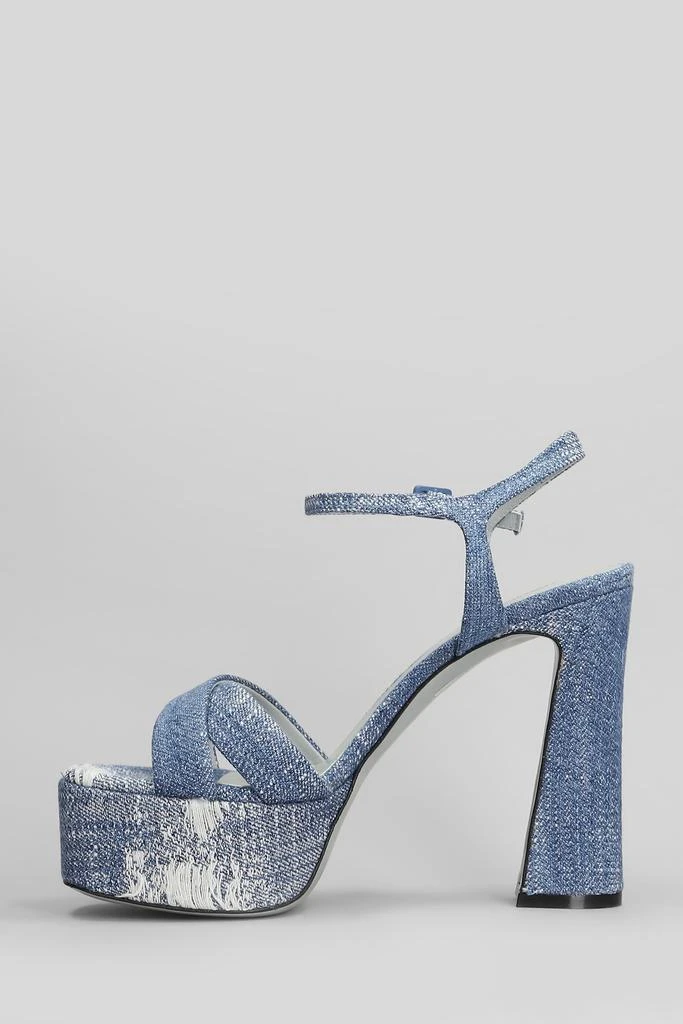 商品Roberto Festa|Stella Sandals In Blue Denim,价格¥2479,第3张图片详细描述