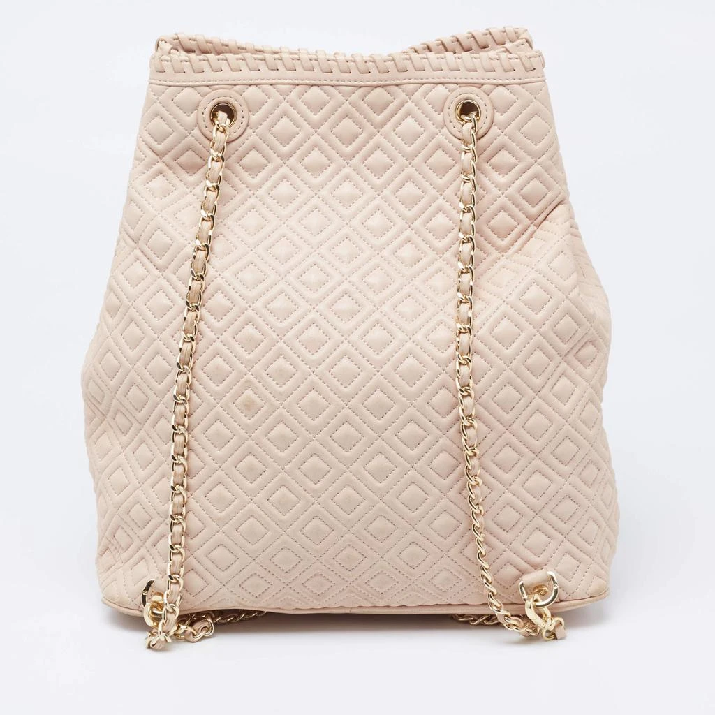 商品[二手商品] Tory Burch|Tory Burch Powder Pink Leather Drawstring Backpack,价格¥1327,第4张图片详细描述