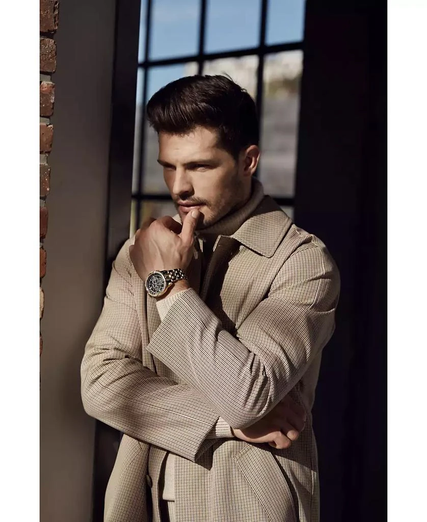 商品Citizen|Eco-Drive Men's Calendrier Diamond-Accent Gold-Tone Stainless Steel Bracelet Watch 44mm,价格¥4165,第4张图片详细描述