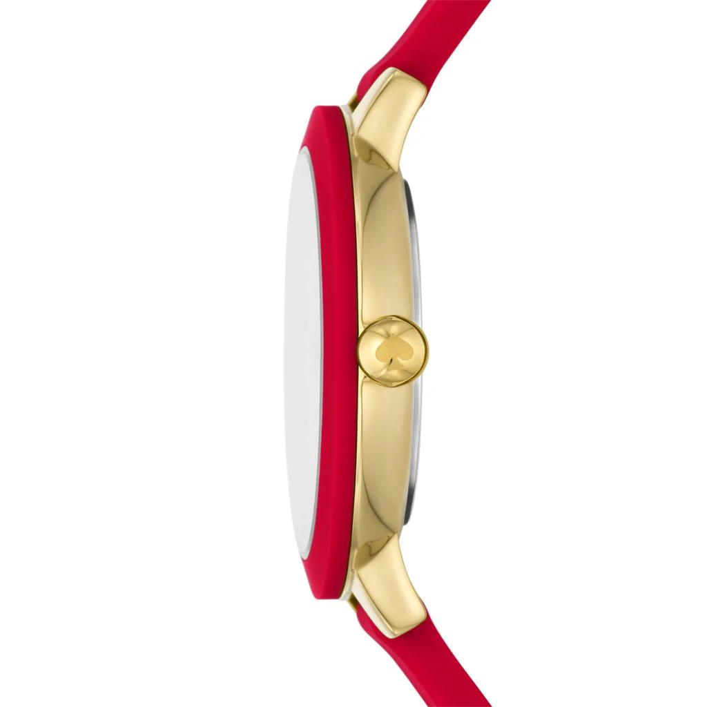 商品Kate Spade|Park Row Red Silicone Watch - KSW1819,价格¥1115,第2张图片详细描述