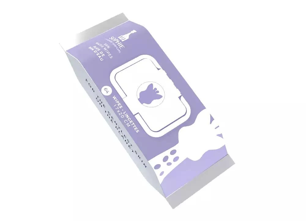 商品Sophie la Girafe Babycare|Baby Water Wipes, 64 count-Case pack of 12,价格¥291,第2张图片详细描述