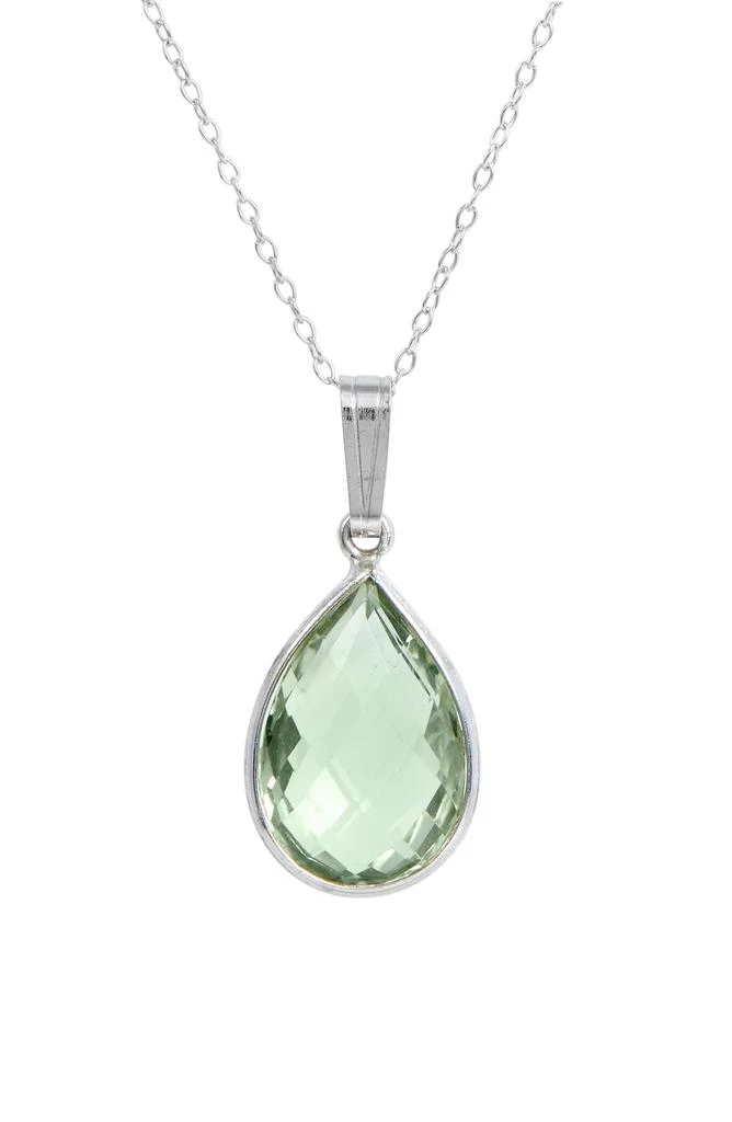 商品Savvy Cie Jewels|Sterling Silver & Stone Drop Pendant Necklace,价格¥198,第1张图片