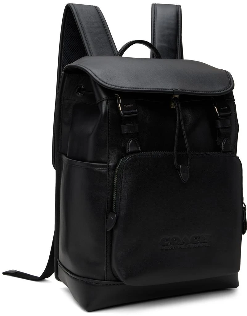 商品Coach|Black League Flap Backpack,价格¥3448,第2张图片详细描述