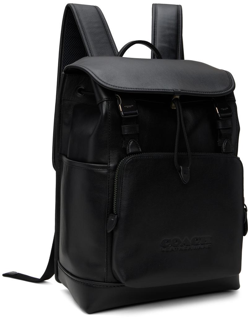 商品Coach|Black League Flap Backpack,价格¥4734,第4张图片详细描述