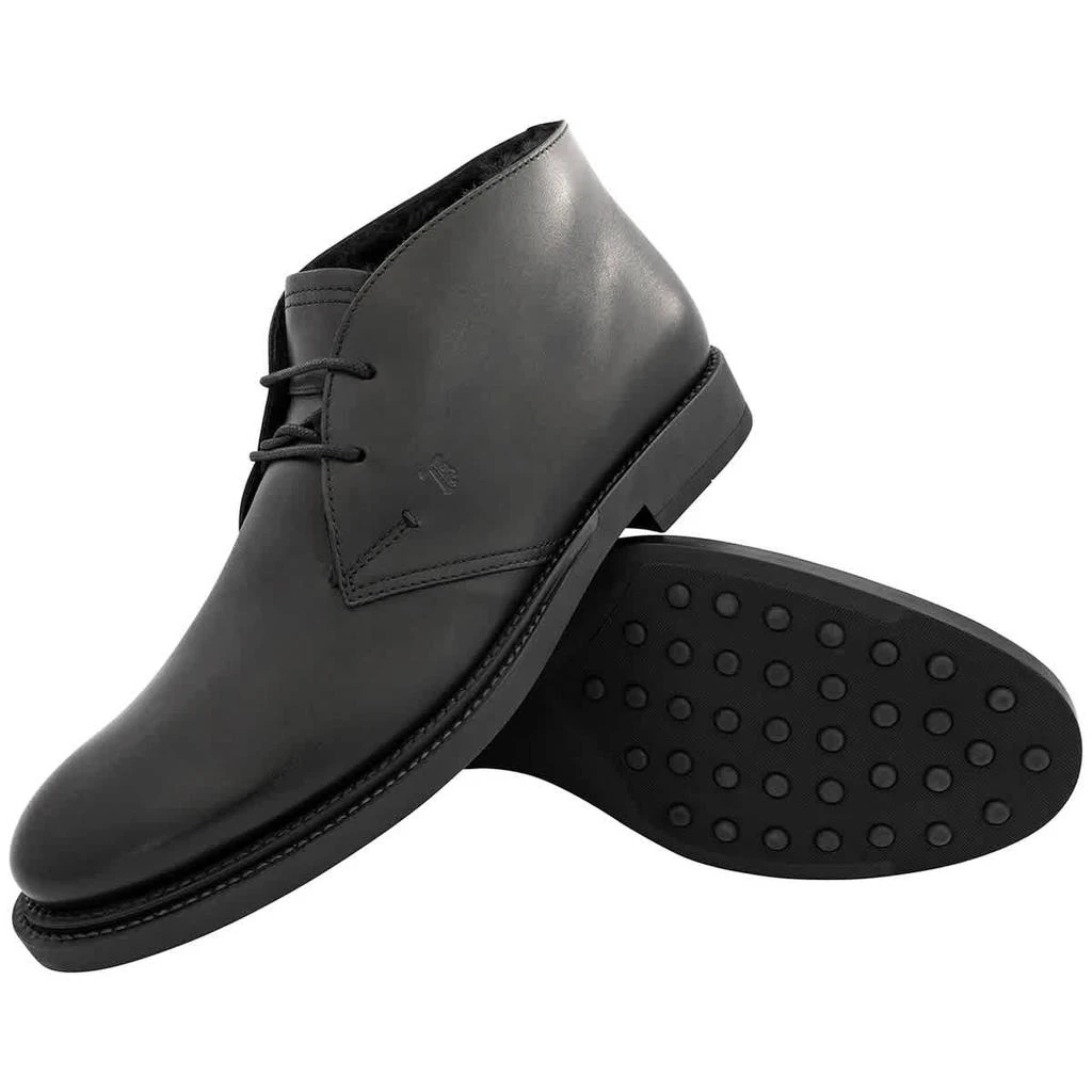 商品Tod's|Men's Black Leather Derby Boots,价格¥2200,第2张图片详细描述