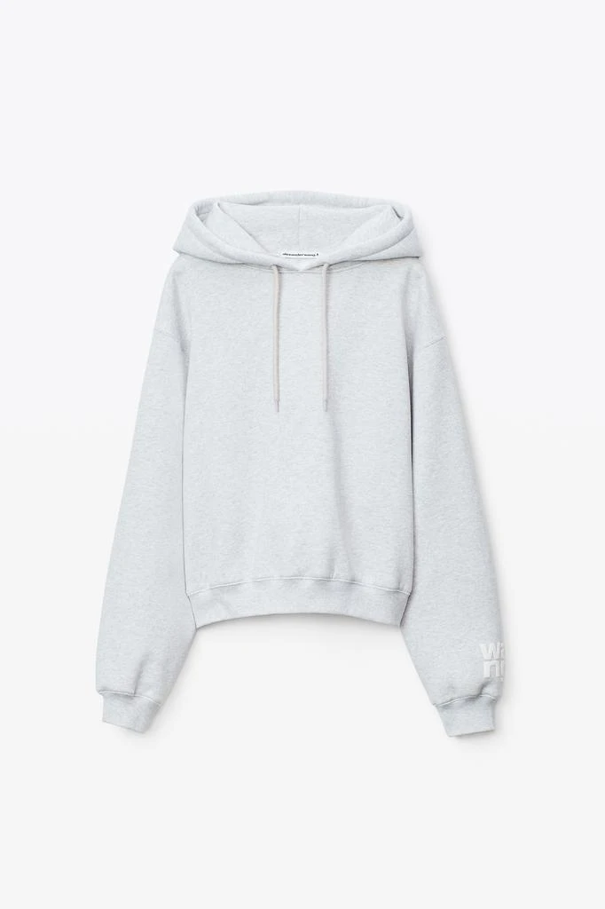 商品Alexander Wang|PUFF LOGO HOODIE IN STRUCTURED TERRY,价格¥1490,第3张图片详细描述