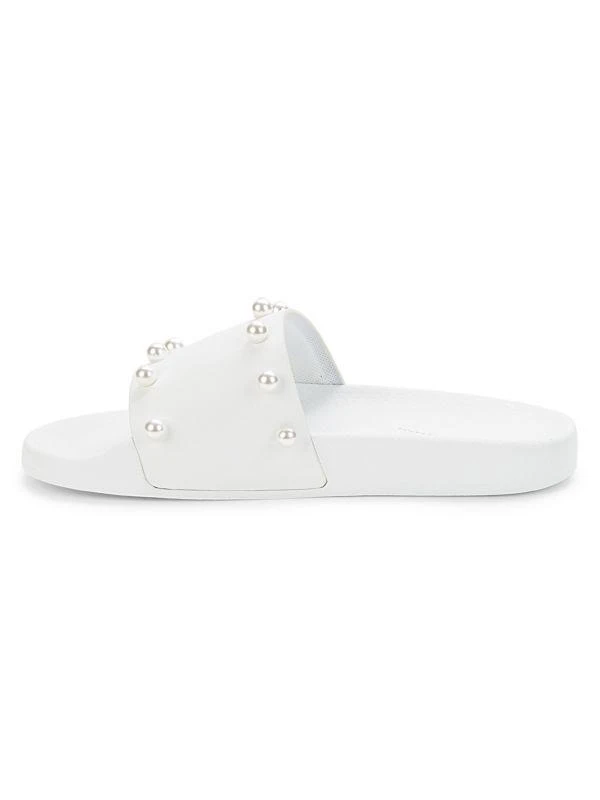 商品Stuart Weitzman|Studded Leather Platform Slides,价格¥761,第4张图片详细描述