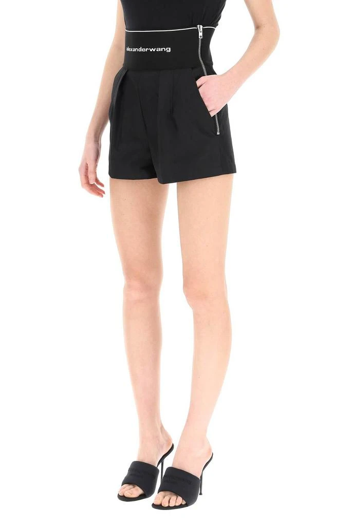 商品Alexander Wang|Alexander Wang Logo Waistband High-Waist Shorts,价格¥2440,第5张图片详细描述