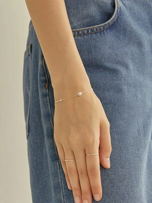 商品LUNNE|Silver Ball Chain Silky Bracelet #LSB02,价格¥440,第3张图片详细描述