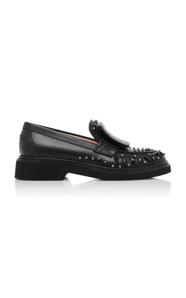 商品Roger Vivier|Roger Vivier - Viv Rangers Studs Leather Loafers - Black - IT 38 - Moda Operandi,价格¥13764,第1张图片