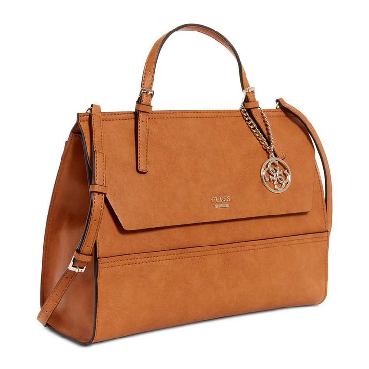 商品GUESS|顶部把手斜挎包 GUESS Huntley Top-Handle Flap-Front Satchel,价格¥525,第4张图片详细描述