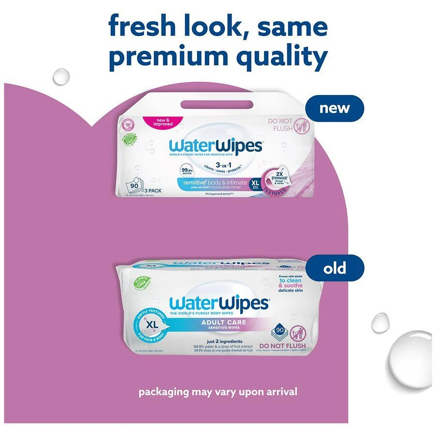 商品WaterWipes|Sensitive+ Body & Intimate, 3-In-1 Cleans, Cares, Protects, 99.9% Water Unscented,价格¥82,第2张图片详细描述