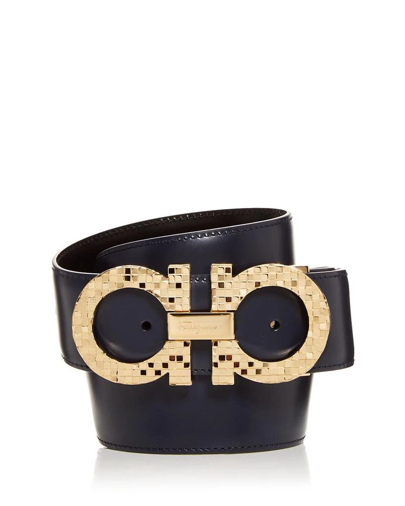 商品Salvatore Ferragamo|Men's Double Gancini Buckle Leather Belt ,价格¥2669,第1张图片详细描述