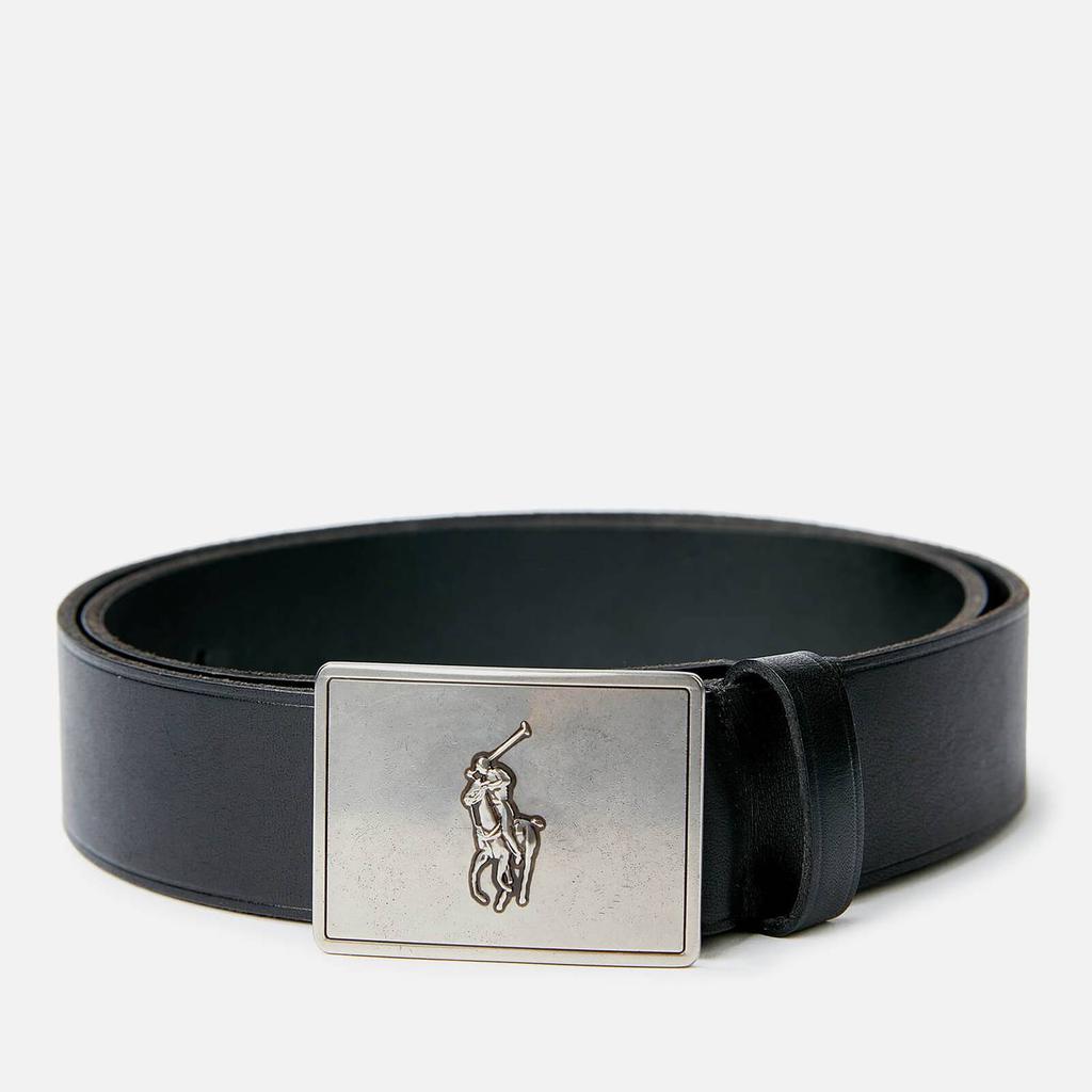Polo Ralph Lauren Men's 36mm Plaque Vachetta Belt - Black商品第1张图片规格展示