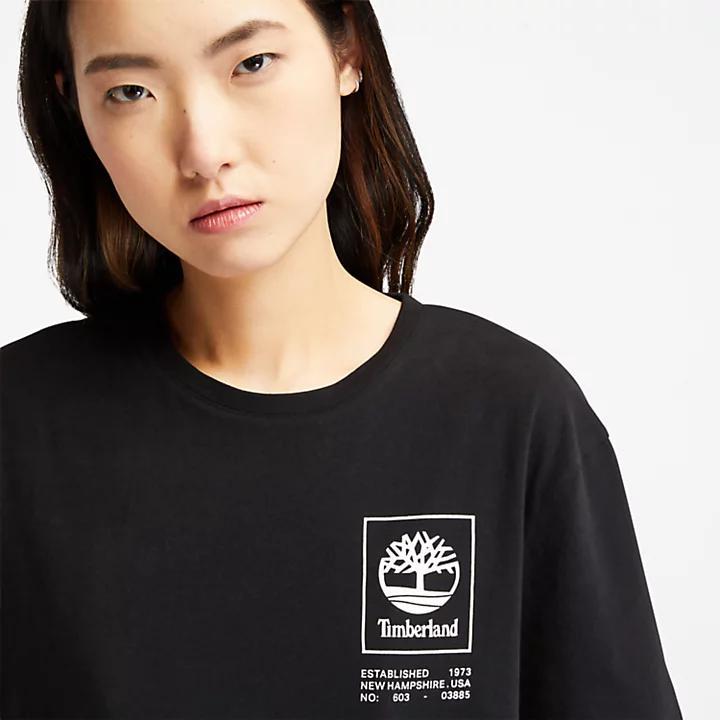 商品Timberland|Organic Cotton Utility T-shirt for Women in Black,价格¥226,第7张图片详细描述