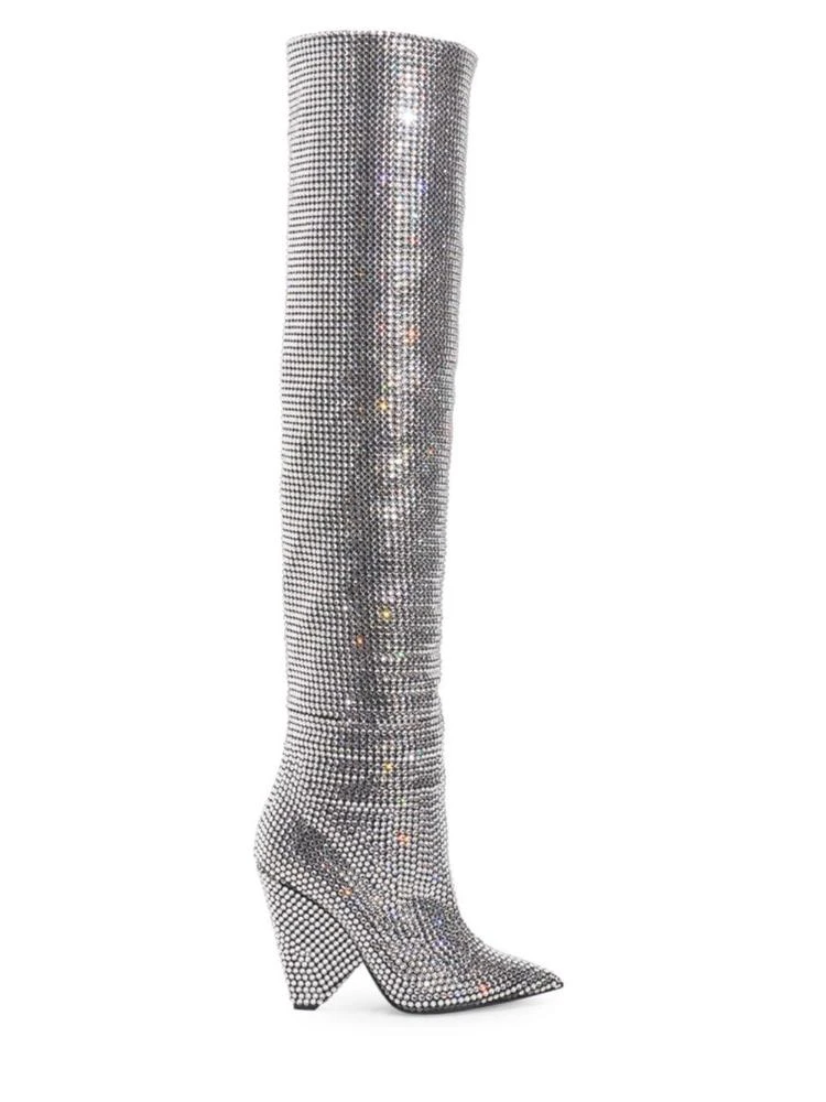 商品Yves Saint Laurent|Niki Over-The-Knee Crystal Boots,价格¥75080,第3张图片详细描述