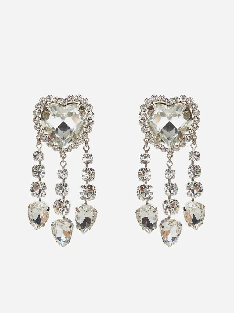 商品Alessandra Rich|Heart And Crystal Pendants Earrings,价格¥2140,第1张图片