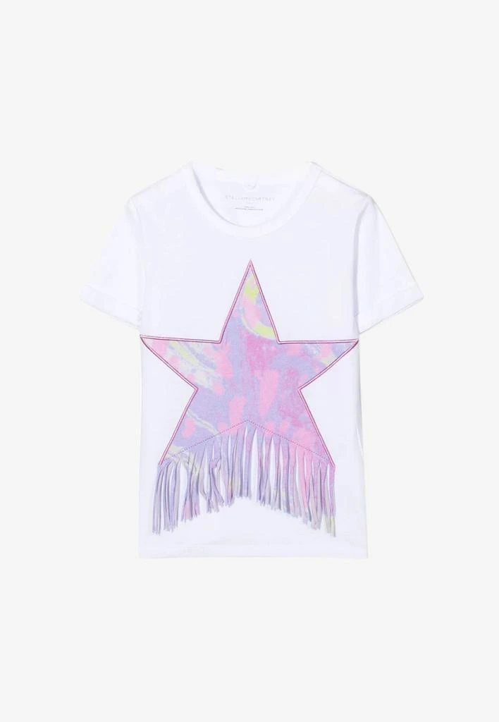 商品Stella McCartney|Girls Fringe Star Crewneck Short-Sleeved T‐Shirt,价格¥645,第1张图片