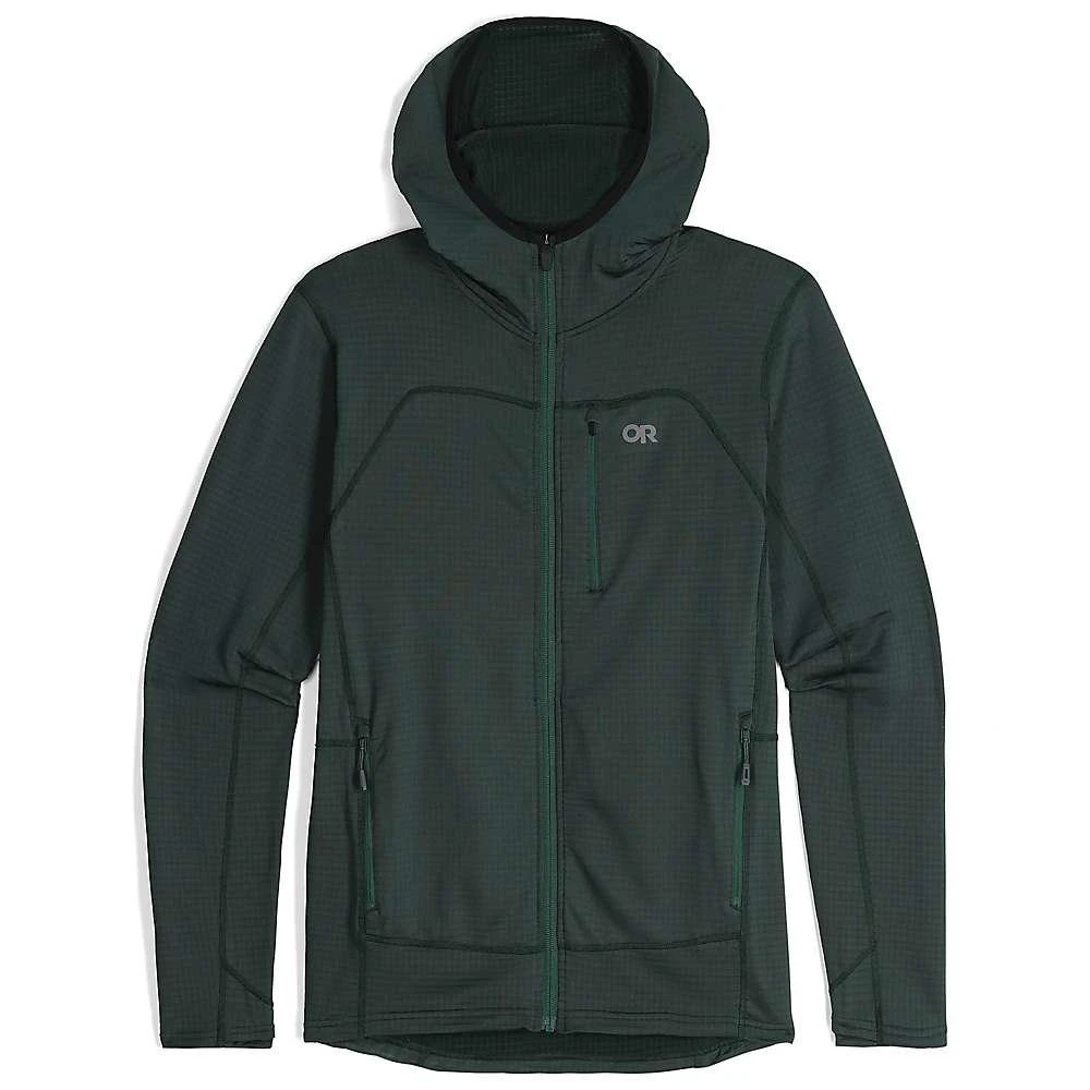 商品Outdoor Research|Outdoor Research Men's Vigor Grid Fleece Full Zip Hoodie,价格¥923,第2张图片详细描述