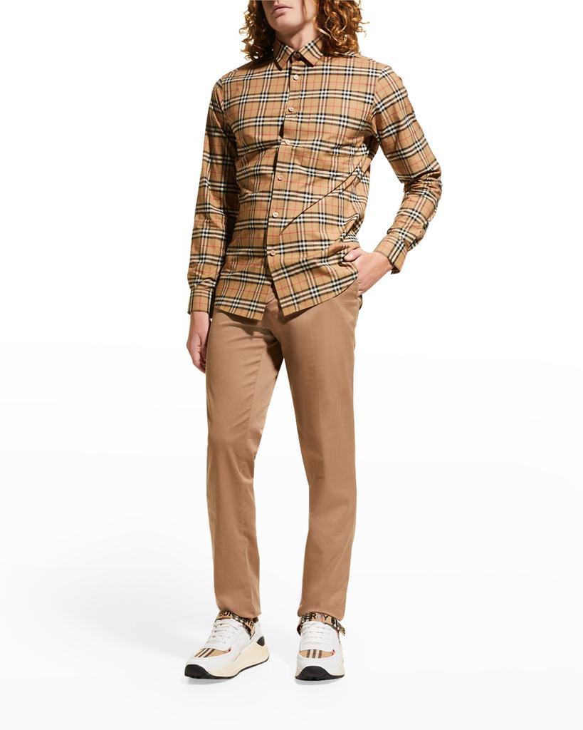 商品Burberry|Men's Simpson Check-Pattern Sport Shirt,价格¥3651,第5张图片详细描述