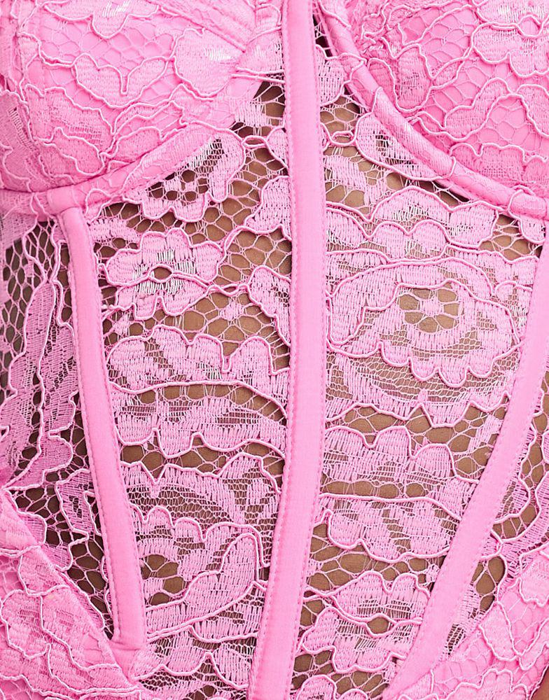 Shop Bardot Olina lace corset midi dress in pink on Sale at BeyondStyle   Get 56% Off Bardot Olina lace corset midi dress in pink with Limited-Time  Flash Deals, Exclusive Discounts, and