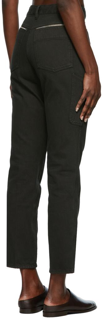 Black Denim Fitted Jeans商品第3张图片规格展示