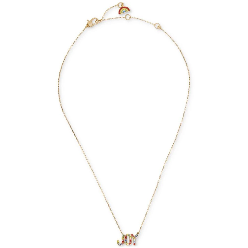 商品Kate Spade|Gold-Tone Rainbow Crystal Joy Pendant Necklace, 16" + 3" extender,价格¥343,第2张图片详细描述