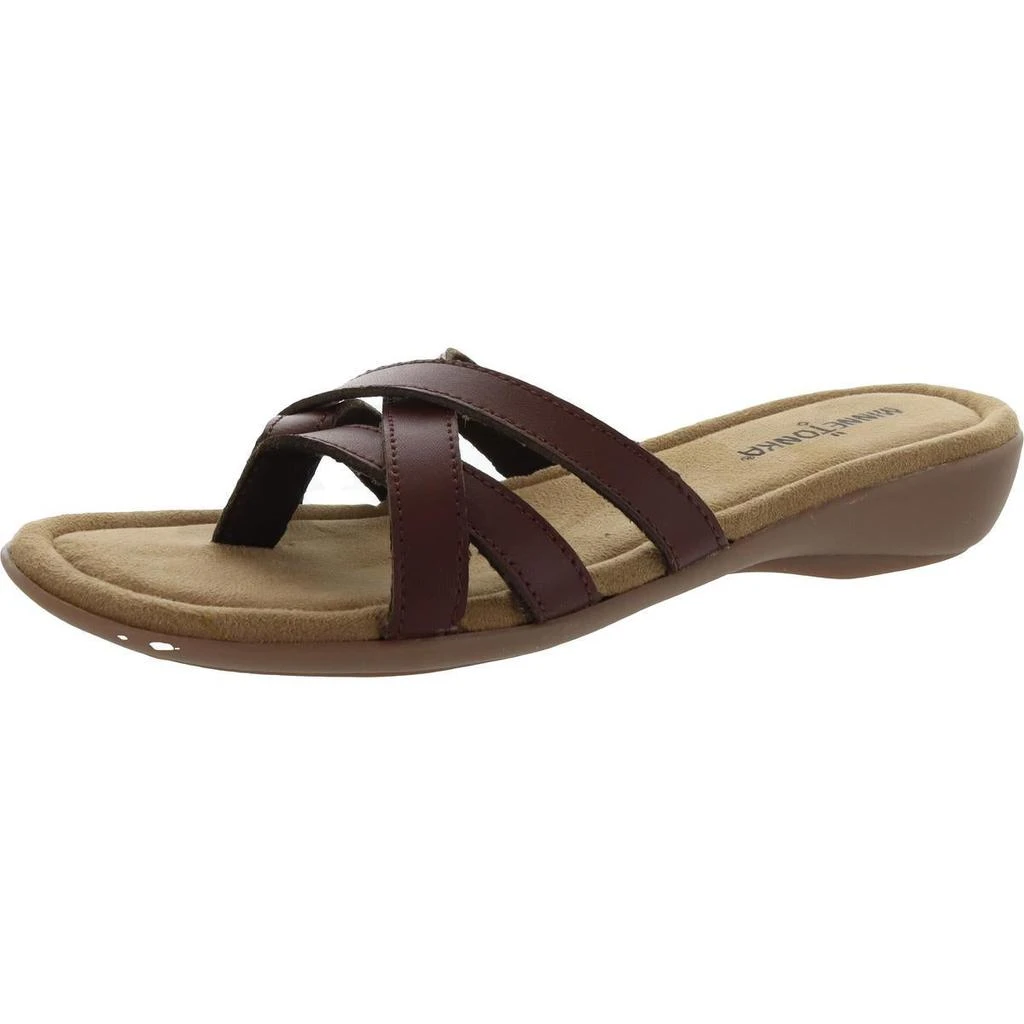 商品Minnetonka|Minnetonka Womens Sunny Leather Flip Flop Thong Sandals,价格¥89,第4张图片详细描述