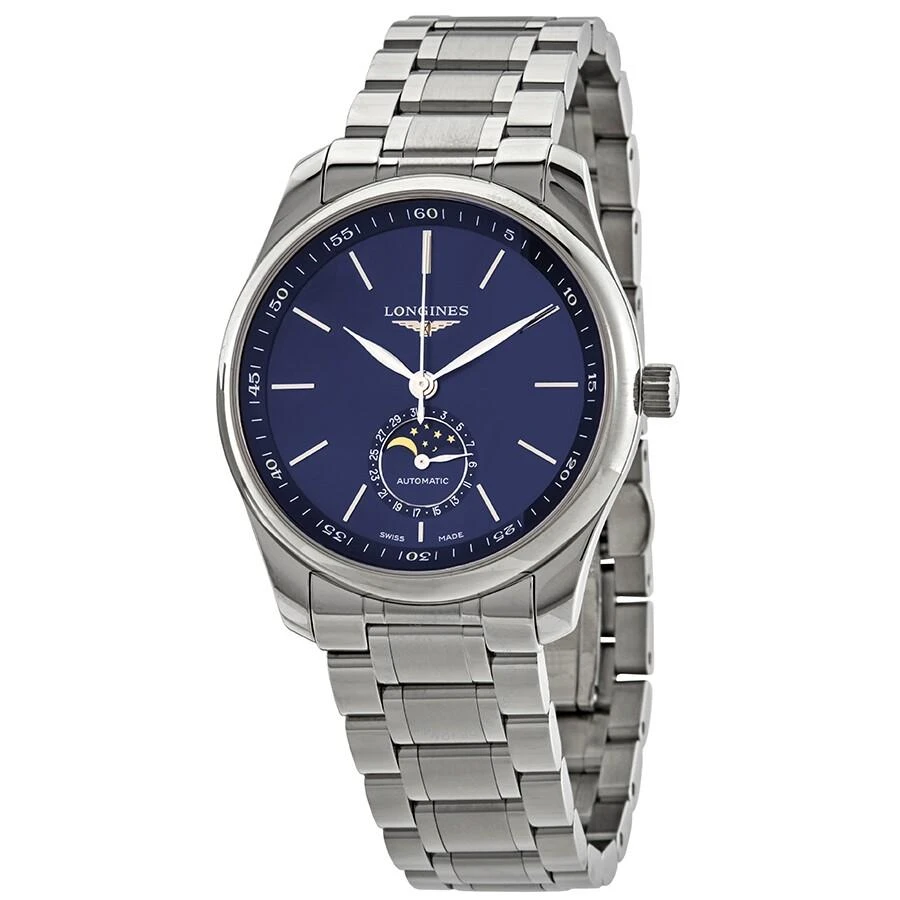 商品Longines|Master Automatic Moonphase Blue Dial Men's Watch L29094926,价格¥14459,第1张图片