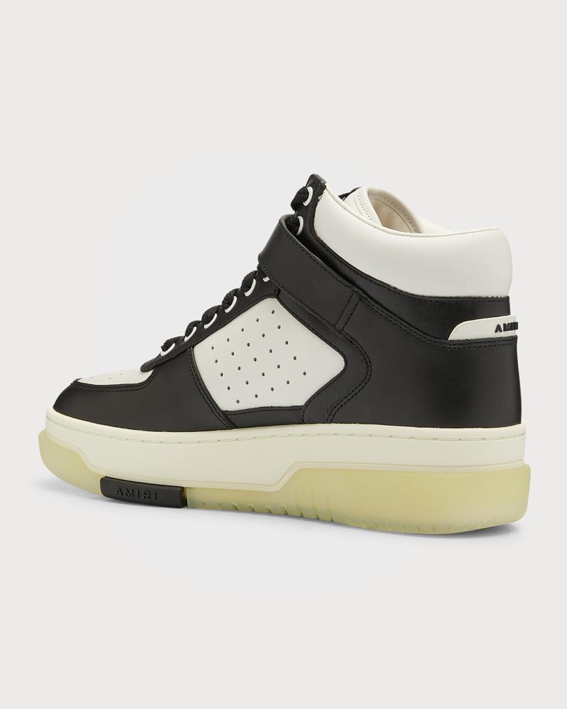 Men's Stadium Bicolor Leather High-Top Sneakers商品第4张图片规格展示