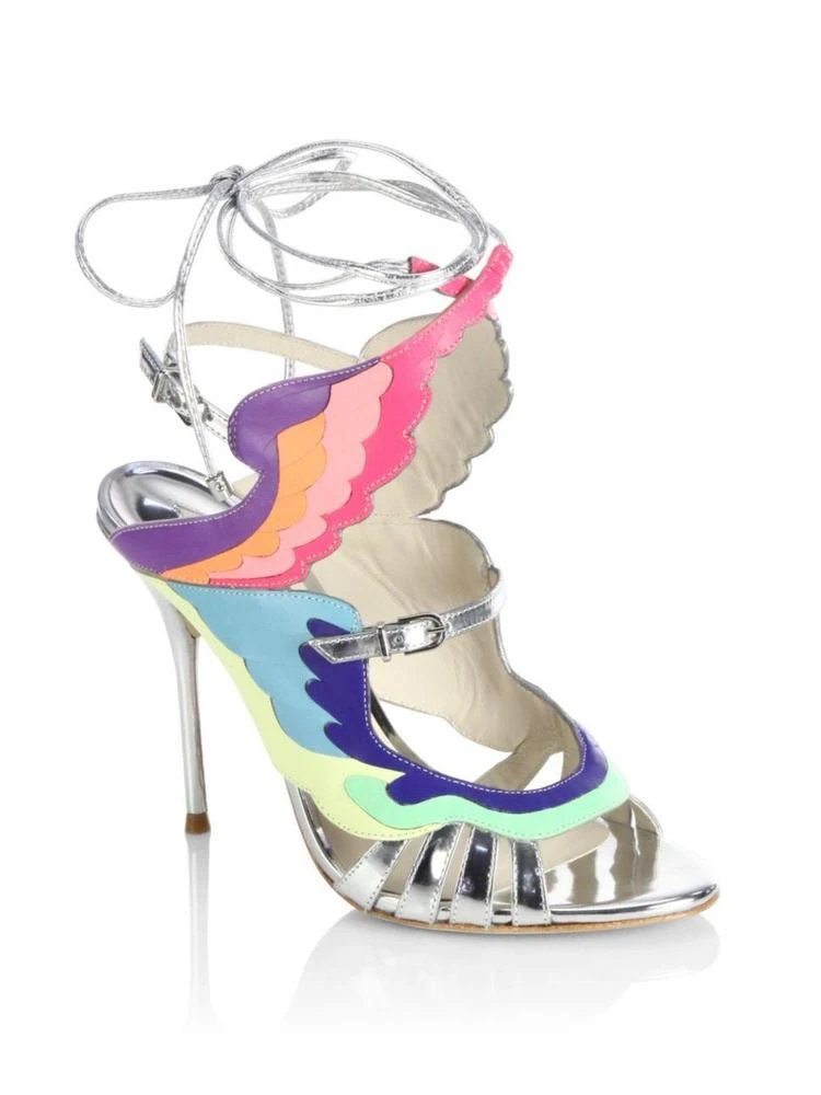 商品Sophia Webster|Firebird Metallic Leather Ankle-Wrap Sandals,价格¥2687,第1张图片