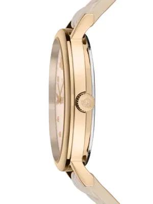 36MM Rose Goldtone Stainless Steel & Leather Strap Watch商品第2张图片规格展示