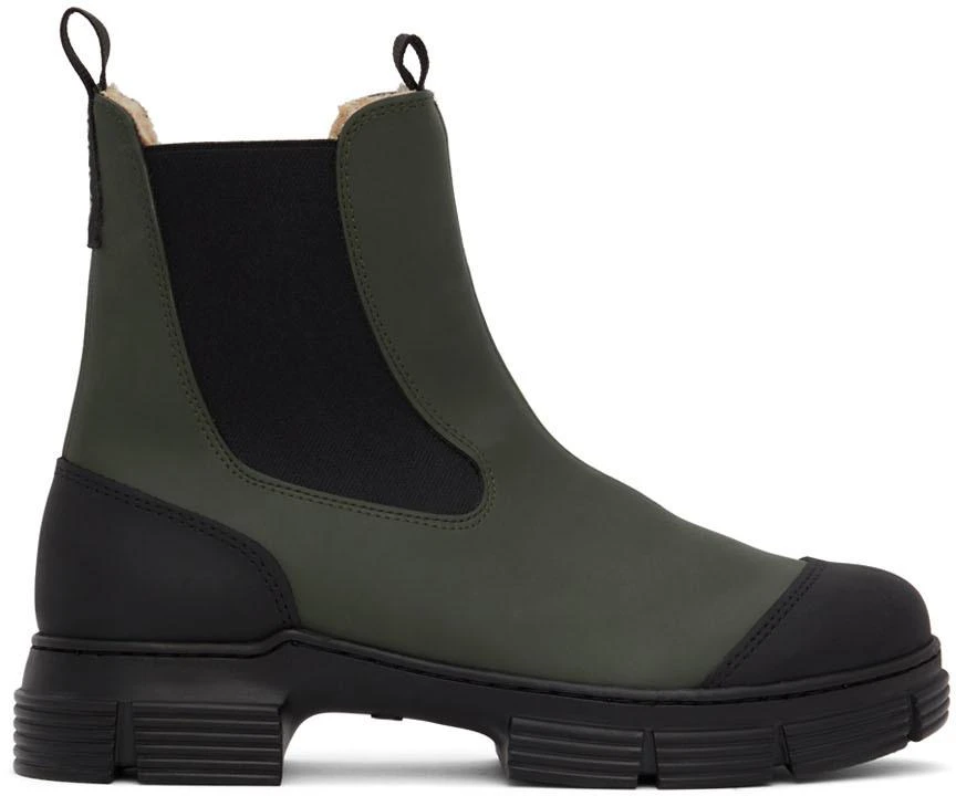 商品Ganni|Green Recycled Rubber City Boots,价格¥1323,第1张图片