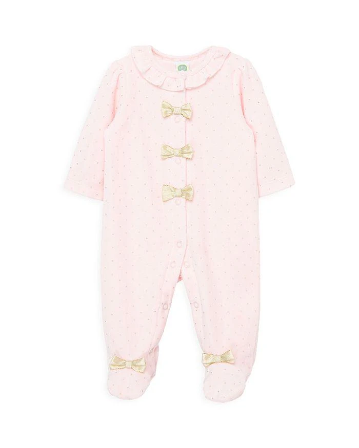 商品Little Me|Girls' Velour Shine Dot Footie - Baby,价格¥178,第1张图片