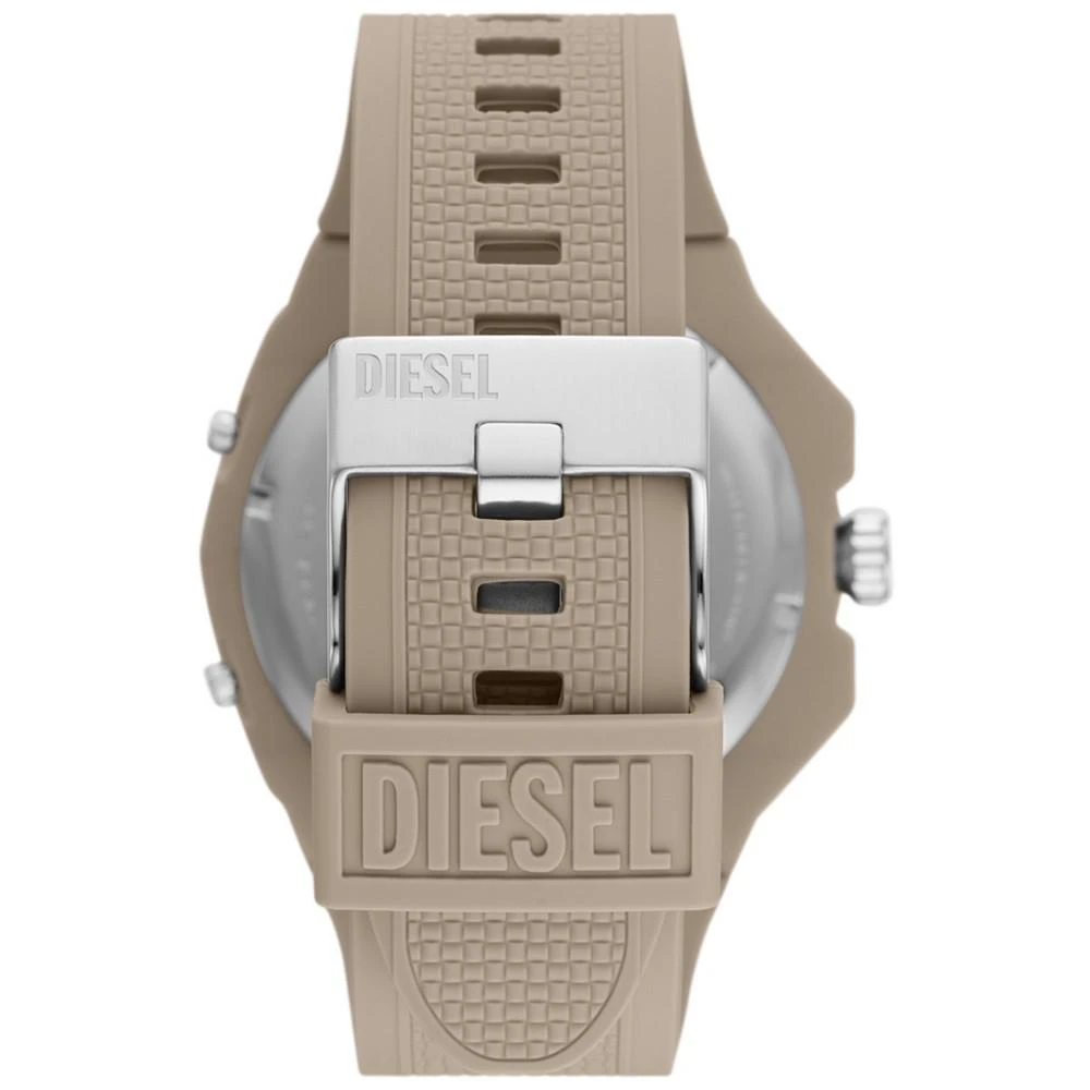 商品Diesel|Men's Chronograph Framed Taupe Silicone Strap Watch 51mm,价格¥1173,第3张图片详细描述