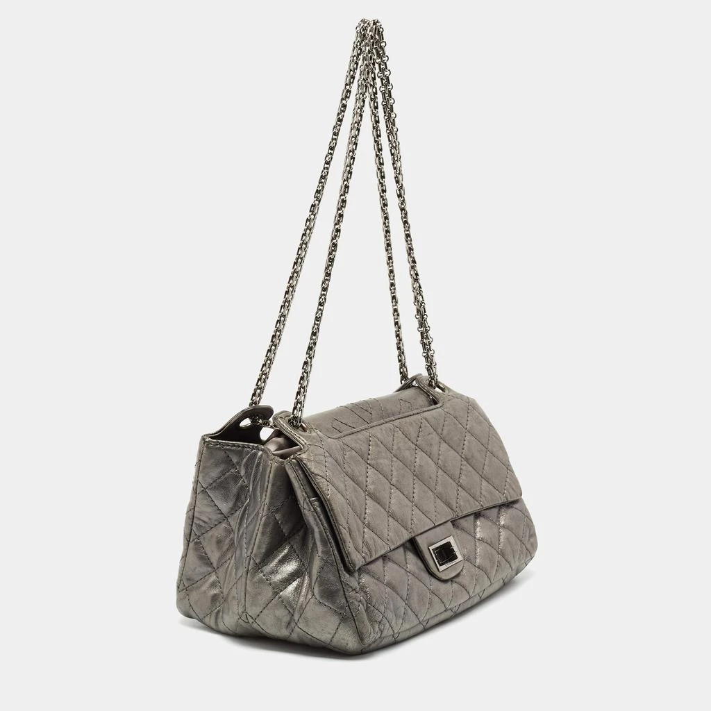 商品[二手商品] Chanel|Chanel Metallic Grey Quilted Leather Reissue Accordion Flap Bag,价格¥20960,第3张图片详细描述
