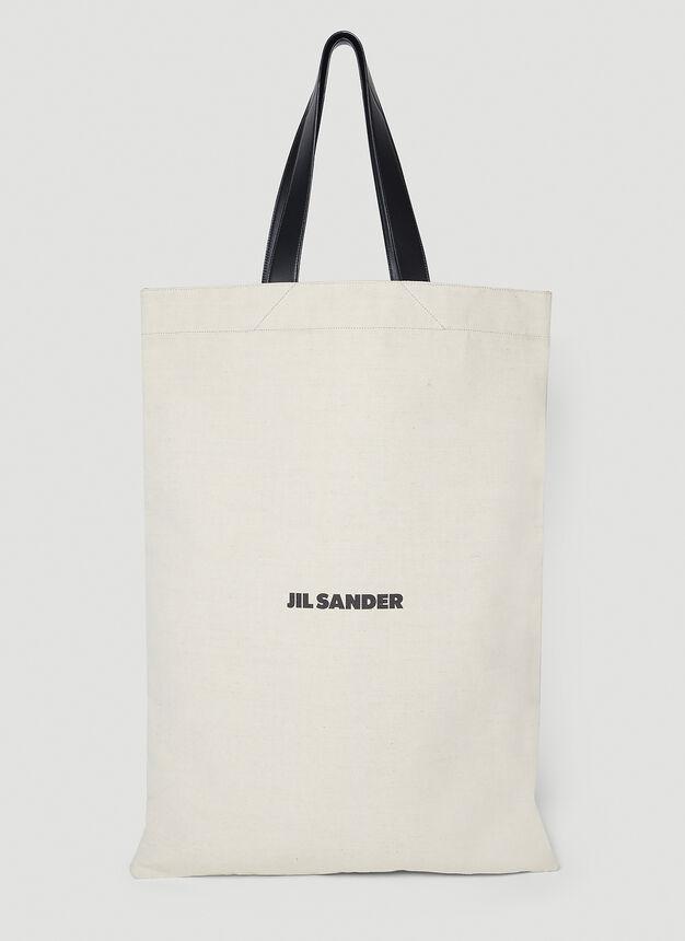 Flat Shopper Large Tote Bag in Beige商品第1张图片规格展示