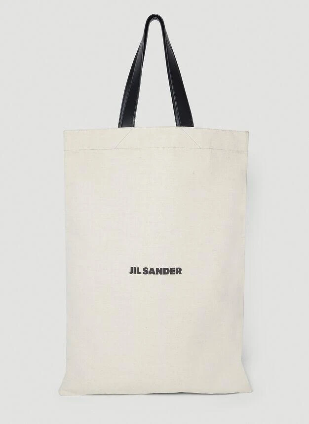 商品Jil Sander|Flat Shopper Large Tote Bag in Beige,价格¥2730,第1张图片