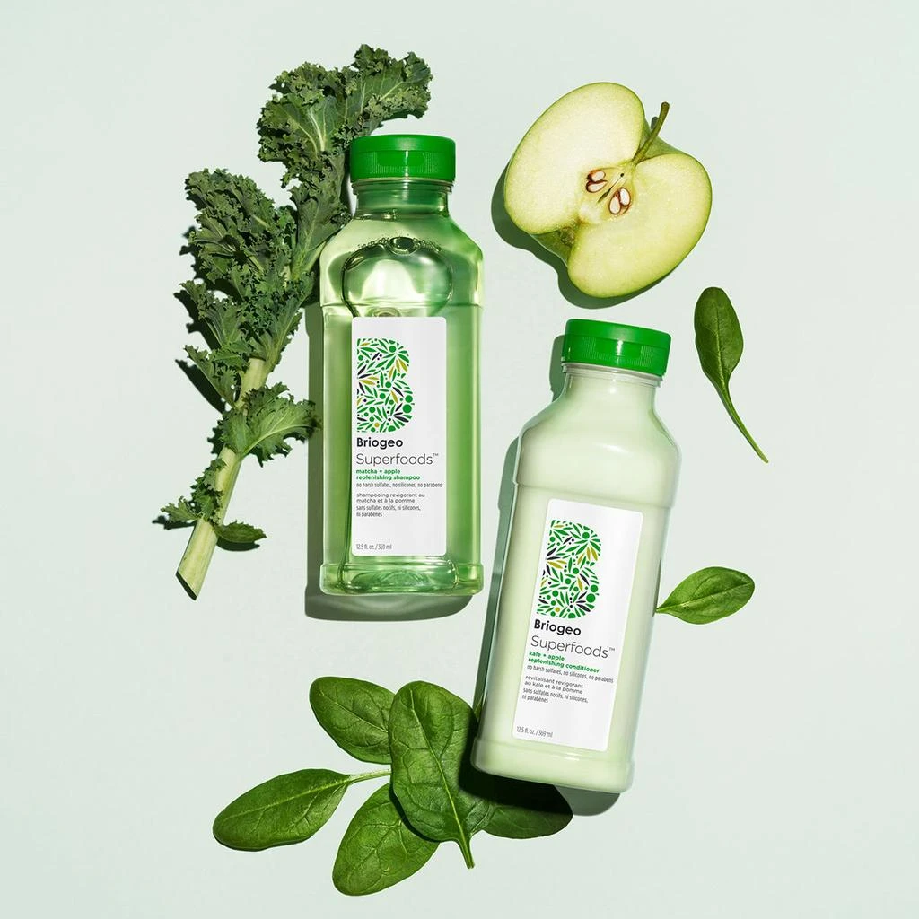 商品Briogeo|Superfoods Kale, Apple, Matcha and Apple Replenishing Shampoo and Conditioner Duo,价格¥392,第5张图片详细描述