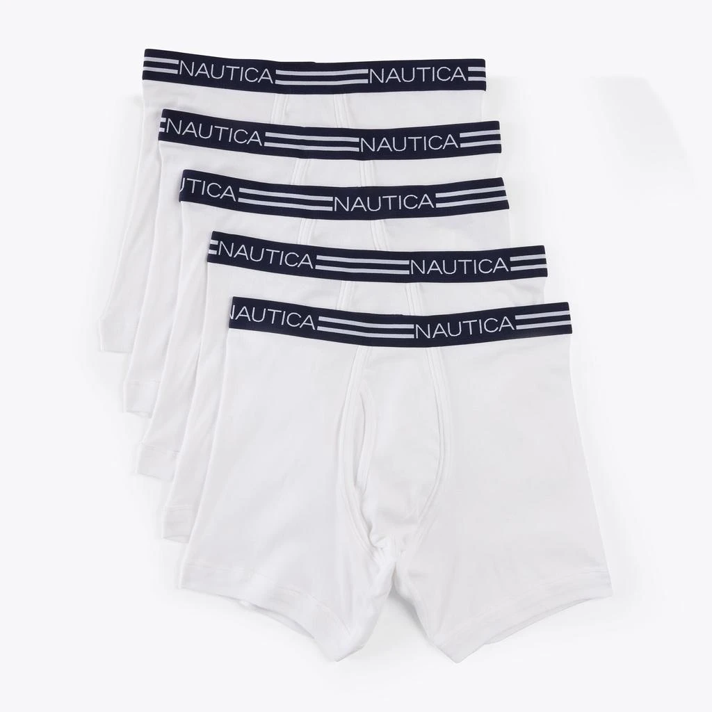 商品Nautica|Nautica Mens Logo And Striped Waist Boxer Briefs, 5-Pack,价格¥199,第3张图片详细描述