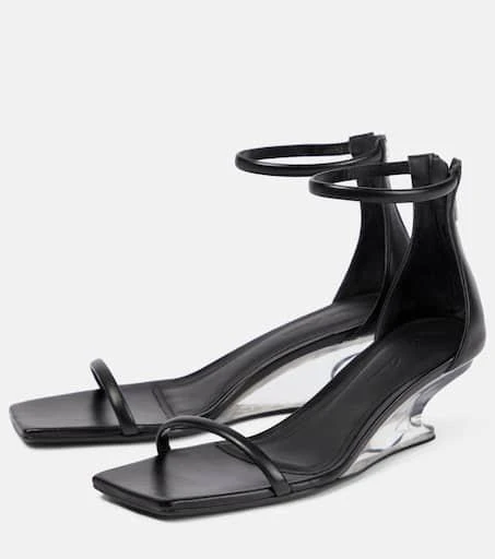 商品Rick Owens|Leather wedge sandals,价格¥5684,第5张图片详细描述