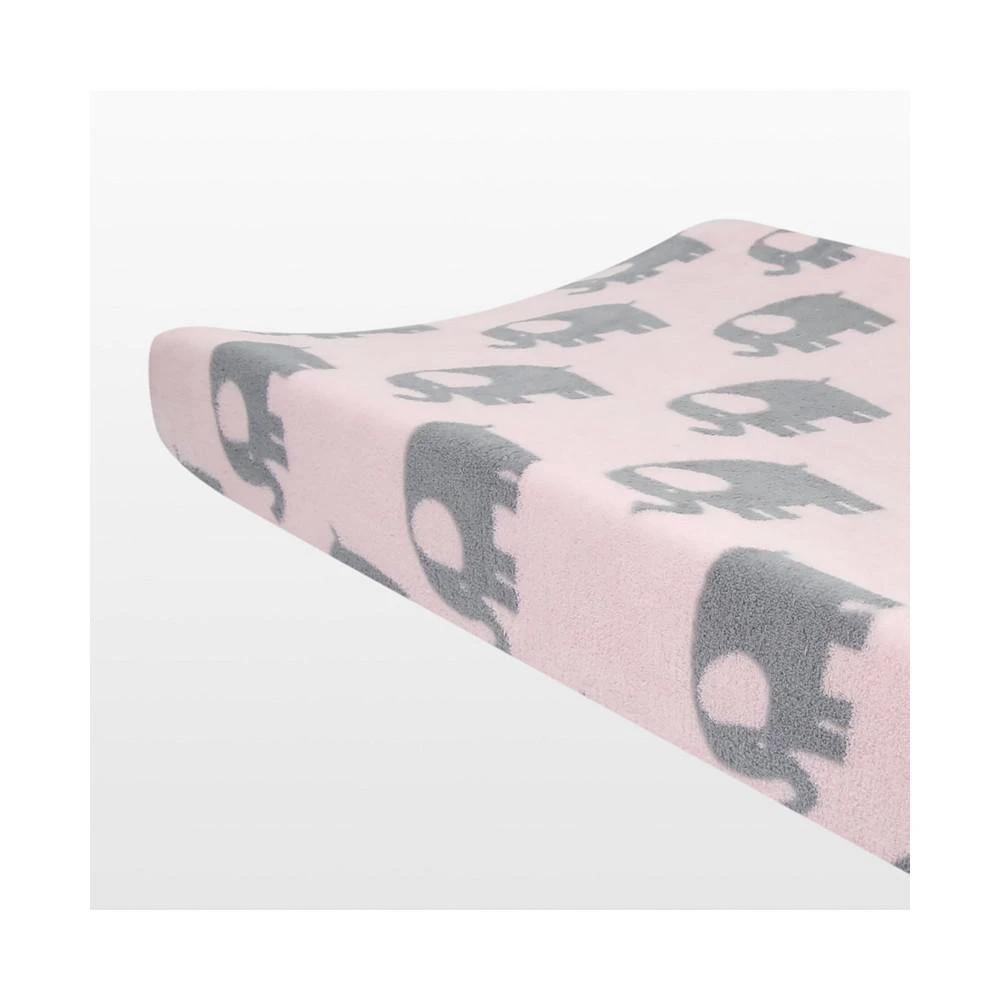 商品Bedtime Originals|Eloise Pink/Gray Elephant Diaper Changing Pad Cover,价格¥135,第2张图片详细描述