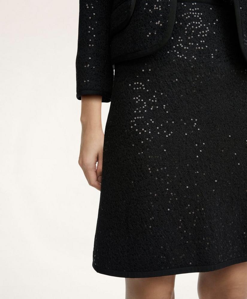 商品Brooks Brothers|Wool Blend Sequin A-Line Skirt,价格¥1005,第7张图片详细描述