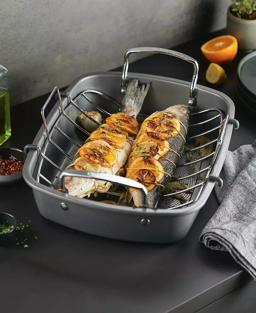 商品Circulon|Nonstick 17" x 13" Roaster with U-Rack,价格¥516,第3张图片详细描述