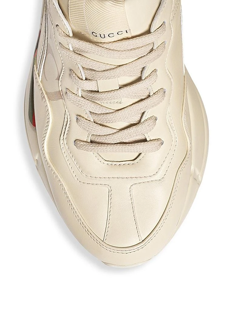 商品Gucci|Rhyton Gucci Logo Leather Sneaker,价格¥8876,第3张图片详细描述