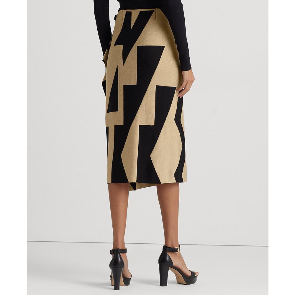 商品Ralph Lauren|Women's Geo-Print Cotton-Blend Pencil Skirt,价格¥1755,第4张图片详细描述