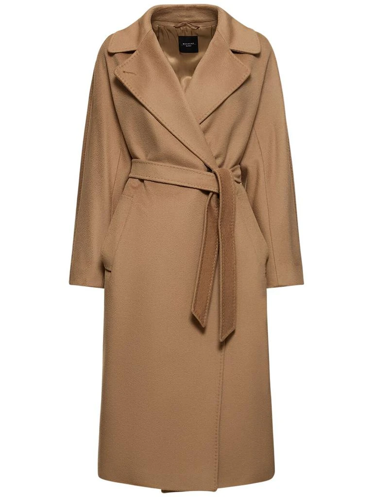 商品Weekend Max Mara|Resina Belted Wool Midi Coat,价格¥4939,第1张图片