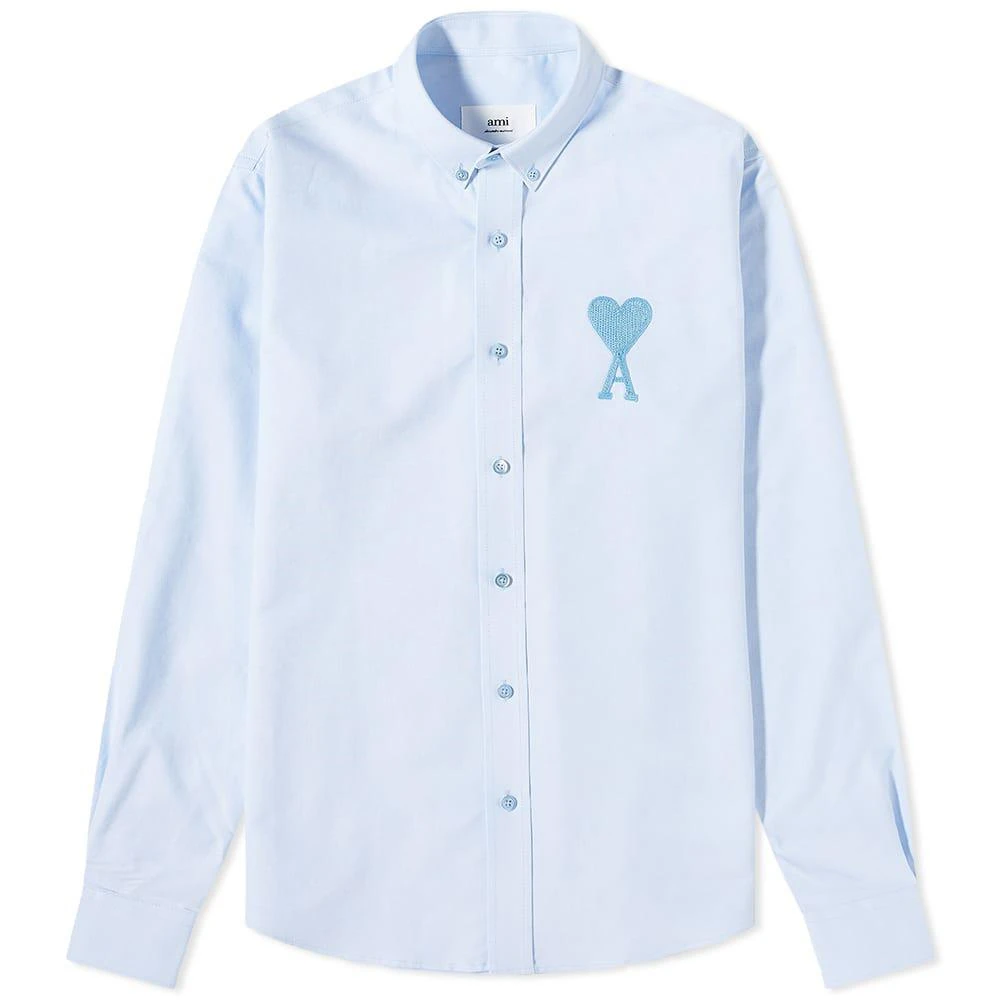 商品AMI|AMI Tonal Heart Oxford Shirt,价格¥1624,第1张图片